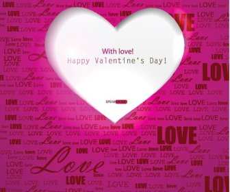 Free Vector Love Tag On Pink Valentine8217s Day Wallpaper