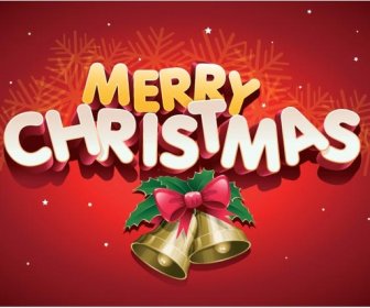 Free Vector Merry Christmas Red Background