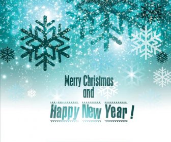 Free Vector Merry Christmas Snowflake Poster Template
