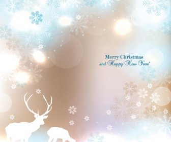 Free Vector Merry Christmas Starflake Pattern Background