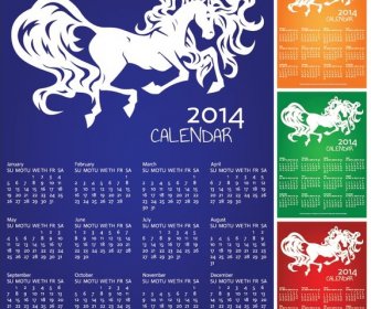 vektor gratis multicolor14 kalender set