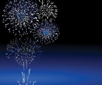 Il Nuovo Anno I Fuochi D'artificio Vettore Libero