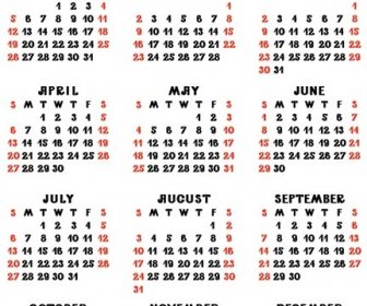 vektor gratis template kalender year14 baru