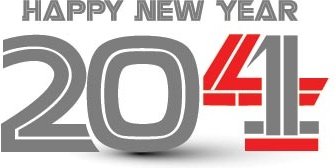 Free Vector New Year14 Red And Gray Typography