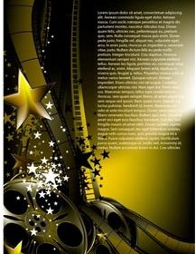 Free Vector Of 3d Start On Film Roll Strip Media Brochure Template