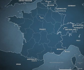 Mappa Politica Della Francia Libera Vettore
