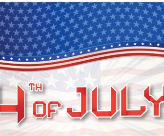 Free Vector Ribbon Font Made 4th Of July Independence Day Text