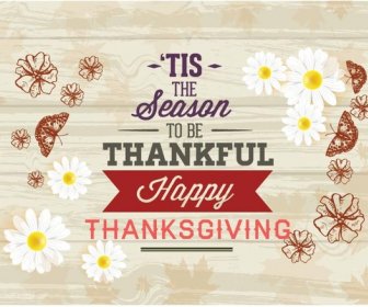 Reconnaissant être Saison Joyeux Thanksgiving Day Carte De Vecteur Libre