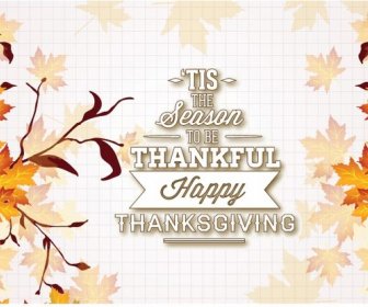 свободный вектор сезон Thanksful днем благодарения плакат кленовый лист фон