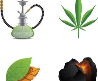 Free Vector Use Of Tobacco Items Icons