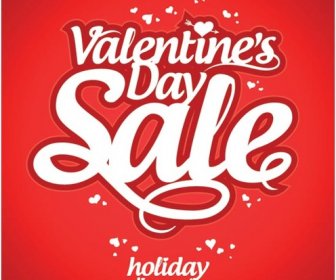Kostenlose Vektor Valentine Tag Verkauf Plakat Vorlage