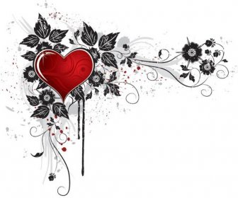Free Vector Valentine Heart Ornament Page Border Design