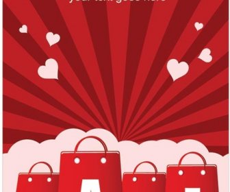 Wektor Swobodny Valentine Love Sprzedaż Szablon