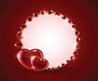 Kostenlose Vektor Valentine8217s Tag Herz Rahmen