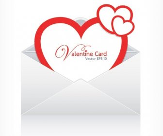 무료 벡터 Valentine8217s 날 편지 상자 카드
