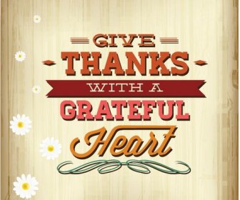 Free Vector Vintage Happy Thanksgiving Day Poster