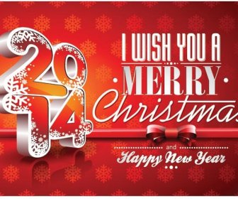 Free Vector Wish You Merry Christmas Greeting Card