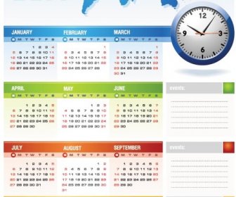 Free Vector14 Corporate Event Calendar Template