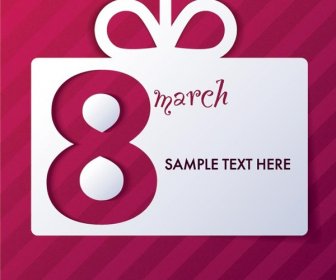 Free Vector 8th March Women Day Gift Card