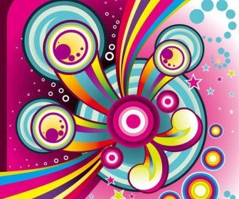 Free Wonderful Colorful Background Vector Graphic Set