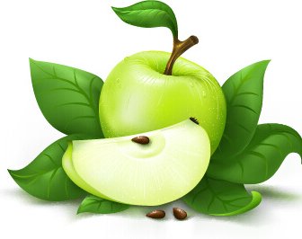 Fresh Green Apple Design Vector