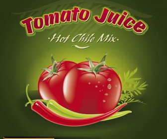 Fresh Tomato Retro Style Poster Vector