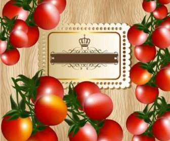 Tomates Frescos Con Antecedentes Vecotr