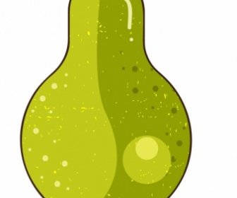 Fruit Background Pear Icon Flat Retro Sketch