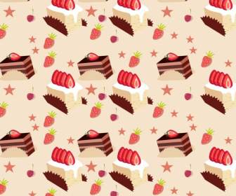 Fruit Cakes Background 3d Multicolored Repeating Design