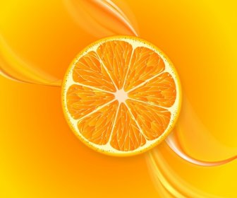 Fruit Juice Background Orange Slice Decoration Closeup Style