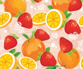 Obst Und Gemüse Muster Vektor-Grafiken