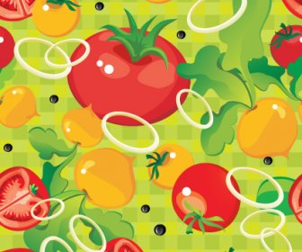 Meyve Ve Sebze Desenler Vektör Grafikleri