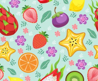 과일 패턴 다채로운 평면 클래식 장식