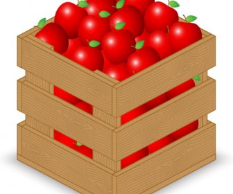 과일 나무 상자 벡터 그래픽