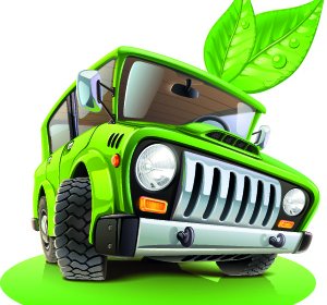 Funny Car With Travel Elements Vector