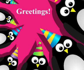 بطاقات عيد ميلاد سعيد مضحك كارتون المتجهات