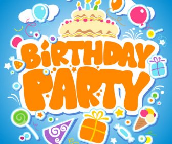 بطاقات عيد ميلاد سعيد مضحك كارتون المتجهات