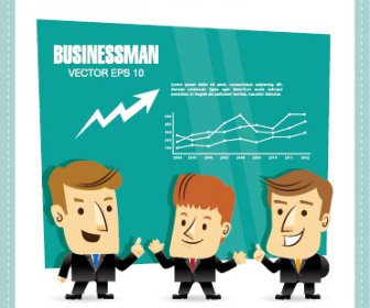 Funny People Business Template Vector