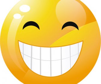 Lustigen Lächeln Emoticons Vektor Icon