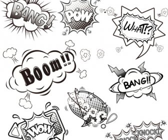 Fala Engraçada Bolhas De Quadrinhos Vetores Estilos De Quadrinhos