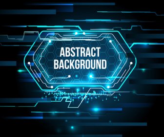 Futuristic Tech With Abstract Background Vector