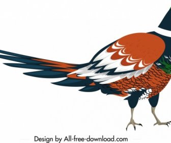 Hühnervögel Symbol Klassische Farbenfrohes Design