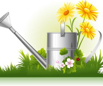 Gartenbewässerung Design-Vektor-Grafiken