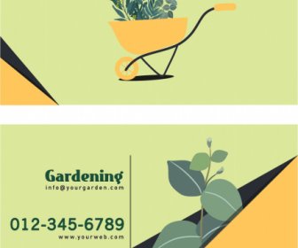 Gardening Business Card Template Elegant Classic Bright Decor
