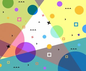 Geometric Abstract Background Colorful Flat Design