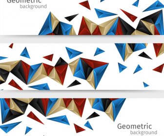 Fondo Geométrico Abstracto Encabezado Set