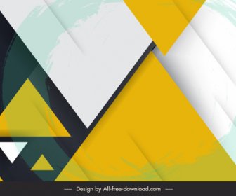 Geometric Background Modern Colorful Flat Triangles Decor