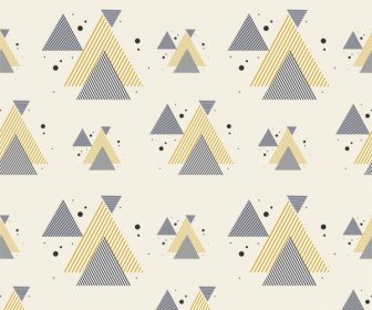 Geometric Background Striped Triangles Icons Repeating Design