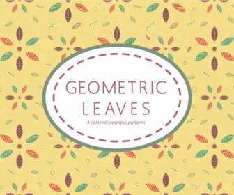 Geometrische Blätter Muster Vektor