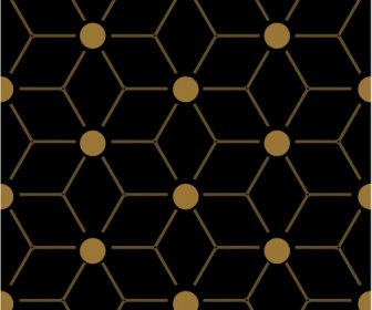 Patrón Geométrico Plano Oscuro Decoración De Ilusión Simétrica